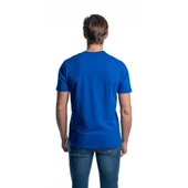 V Yaka Tişört, Saks Mavi -113E241- T-shirt, Tshirt, Kısa Kollu - 2