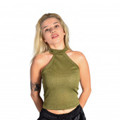 Marcatella Kadın Yeşil Kolsuz Triko Body - 3