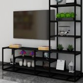 Berk Tv ünitesi Raflı Siyah 180*55*40 Cm - 2