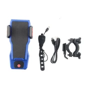 400 Lümen 4 Mod T6 Dış Mekan Gece Sürüşü Su Geçirmez Telefon Tutuculu Powerbankli Hoparlörlü Korna USB Şarj Edilebilir LED Far Ön Bisiklet Lambası thumbnail 11