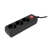 S-link SPG3-X-3 1.5m 3Lü Akım Korumalı Blister Kutulu Siyah Priz - 1
