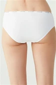 U.S. Polo Assn. Kadın 5'li Yüksek Bel Slip (Siyah-Beyaz-Ten-Beyaz-Ten) - 6