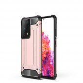 KNY Samsung Galaxy S21 Ultra Kılıf Çift Katmanlı Armour Case Rose Gold - 1
