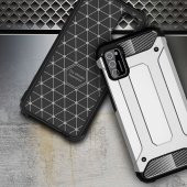 KNY Samsung Galaxy A02S Kılıf Çift Katmanlı Armour Case Gri - 4