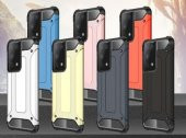 KNY Samsung Galaxy S21 Ultra Kılıf Çift Katmanlı Armour Case Rose Gold - 2