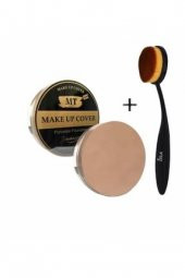 Make Up Cover Porselen Fondöten Kapatıcı Orta Ton + Kaşık Fondöten Fırçası - 1