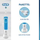 Oral-B Vitality 100 Cross Action Mavi Şarjlı Diş Fırçası - 2