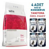 10 LT SİGNOR GATTO İNCE PURE BLOOM ÇİÇEK KEDİ KUMU & 4 ADET KONSERVE TANITIMA ÖZEL FİYAT - 1