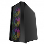 Rampage Flat Mesh 4x120mm Rainbow Fanlı Gaming Oyuncu Bilgisayar Kasası PSU YOK - 3