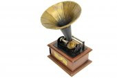 Dekoratif Metal Gramofon Kutu Hediyelik - 1