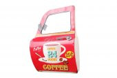 Dekoratif Coffee Temalı Kırmızı Araba Kapısı Ayna Hediyelik thumbnail 1