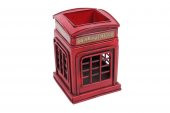 Dekoratif Metal Londra Telefon Kulübesi Kalemlik Vintage Hediyelik - 2