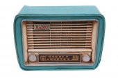 Dekoratif Metal Radyo Kumbaralı Vintage Hediyelik - 2