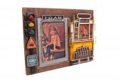 Dekoratif Metal Çerçeve Tramvay Dekorlu Vintage Ev Ofis Hediyelik - 1