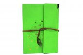 Defter Deri Kaplı Ağaç Baskılı Hediyelik - 2