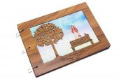 Albüm Ahşap Kapaklı Yatay Temalı Dekoratif Hediyelik thumbnail 2