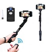 Tripod Bluetooth Kumandalı Kablosuz Selfie Çubuğu Monopod - 2
