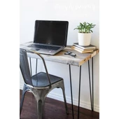 Metal Çalışma Masası Masif Çalışma Masası Laptop ve Çalışma Masası Masif Masa Metal Masa - 2