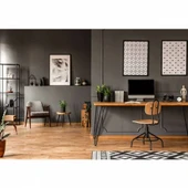 Metal Çalışma Masası Masif Çalışma Masası Masif Bilgisayar Masası Masif Laptop ve Çalışma Masası - 1