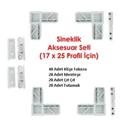 Pvc Sineklik Aksesuar 10 Adet Set Kapı Pencere Aksesuar Set Kapı Pencere Sineklik 10 Adet - 1