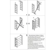 Metal Kitaplık Ahşap Kitaplık Masif Kitaplık Oturma Odası ve Çocuk Odası Kitaplık - 2