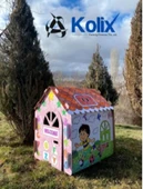 KOLİX Büyük Boy Xxl Karton Boyama Evi Eğitici Ve Öğretici Oyun Evi Oyun Çadırı - 4