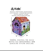 KOLİX Büyük Boy Xxl Karton Boyama Evi Eğitici Ve Öğretici Oyun Evi Oyun Çadırı - 6
