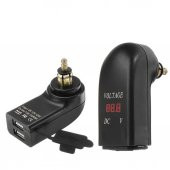 Knmaster USB-D400LV Voltaj Göstergeli Çift Usbli Din Soketi - 1