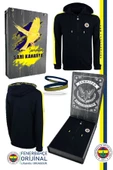 Fenerbahçe Orijinal Lisanslı Kapüşonlu Tam Fermuar Spor Sweat + Bileklik Set Özel Ahşap Kutulu - 1