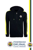Fenerbahçe Orijinal Lisanslı Kapüşonlu Tam Fermuar Spor Sweat - 1