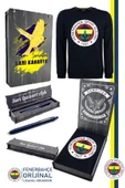 Fenerbahçe Orijinal Lisanslı Logo Sweat + Kalem Set Özel Ahşap Kutulu - 1