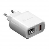 Konfulon 18W Dijital Voltaj ve Akım Göstergeli Usb ve Type-C Çıkışlı Telefon&Tablet&Apple Hızlı Şarj - 2