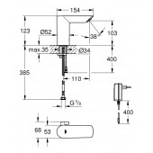 Grohe Bau Cosmopolitan E Fotoselli Lavabo Bataryası 1/2 '' 36453000 - 2