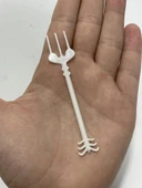 Plastik Kokteyl Cips Çatalı 9cm (100 Adet) thumbnail 8