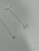 Plastik Kokteyl Cips Çatalı 9cm (100 Adet) thumbnail 6