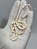 Kesme Fildişi Tesbih 9,05 Gram - Koleksiyonluk Fil Dişi Tespih thumbnail 3