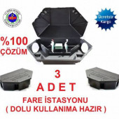 3 ADET DOLU FARE YEM İSTASYONU- ELDİVEN HEDİYELİ - 1