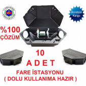 10 ADET DOLU FARE YEM İSTASYONU -ELDİVEN HEDİYELİ - 1