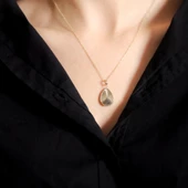 14 Ayar Altın Kolye Damla thumbnail 3