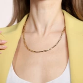 14 Ayar Kare Doç Altın Zincir 50 Cm thumbnail 1