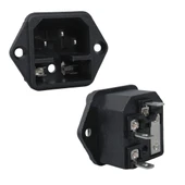 Ayt Bilgisayar C7 Power Şase Soket Erkek Kulaklı IC-213 Bilgisayar Güç Elektirik Kablosu Soketi - 2