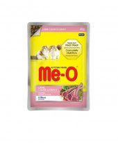 Me-O Pauch Sos İçinde Kitten Parça Kuzulu Kedi Konserve Mama 80 gr - 1