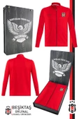Beşiktaş Orijinal Lisanslı Tam Fermuarlı Dik Yaka Kırmızı Antrenman Sweat Hediyelik Ahşap Kutulu thumbnail 1