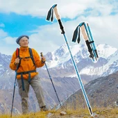 HyMark Trekking Hafif Katlanabilir 105-125cm Dağcı Doğa Kamp Yürüyüş Tırmanma Batonu thumbnail 8