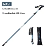 HyMark Trekking Hafif Katlanabilir 105-125cm Dağcı Doğa Kamp Yürüyüş Tırmanma Batonu - 4