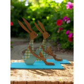 Ahşap Tavşan Ailesi, Tavşan Sofra Sunumu, Çocuk Odası Dekor, Dekoratif Obje 11 - 1