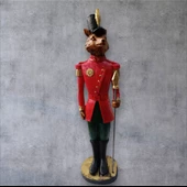 Dekoratif Sincap Asker Biblo, Kırmızı, 37 Cm., Dekoratif Yılbaşı - 5