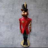 Dekoratif Sincap Asker Biblo, Kırmızı, 37 Cm., Dekoratif Yılbaşı - 6