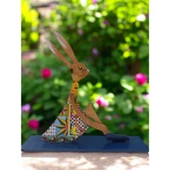 Ahşap Tavşan Ailesi, Tavşan Sofra Sunumu, Çocuk Odası Dekor, Dekoratif Obje 14 - 3