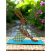 Ahşap Tavşan Ailesi, Tavşan Sofra Sunumu, Çocuk Odası Dekor, Dekoratif Obje 11 - 2